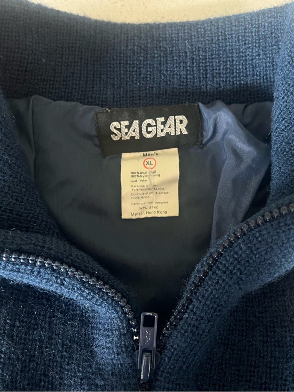 Men's Navy Zip-Up Sweater